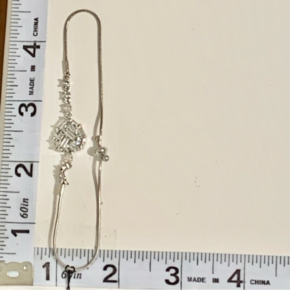 - NWT Givenchy silver toned cubic zirconia heart slider bracelet ๐๐๐ - Picture 7 of 7